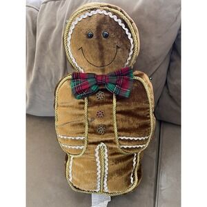 Vintage‎ ITR Gingerbread Boy Pillow Holiday Christmas Plush; 19" L